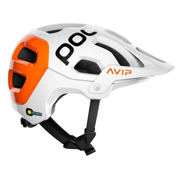 Casque POC Tectal Race SPIN NFC - Blanc Hydrogène-Orange AVIP – Image 4