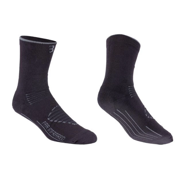 Chaussettes Hiver BBB InfraRouge FirFeet Noir/Gris