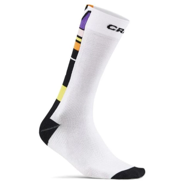 Chaussettes VTT Eté Hautes Craft Adv Bike Offroad Blanc/Multicolore