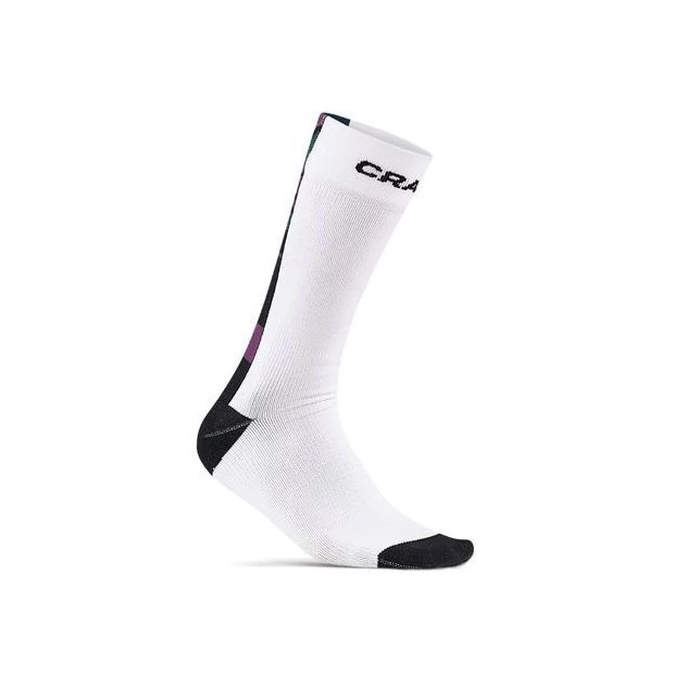 Chaussettes VTT Eté Hautes Craft Adv Bike Offroad Blanc/Noir