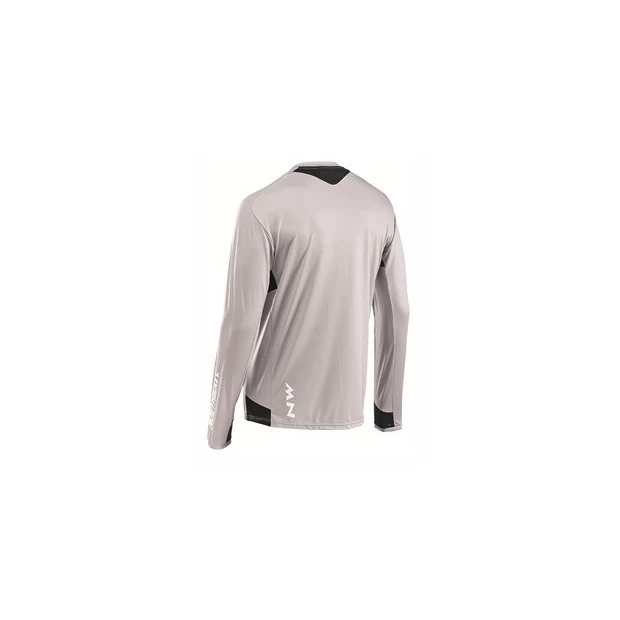 Maillot VTT Manches Longues Northwave Edge Gris Clair / Orange – Image 2