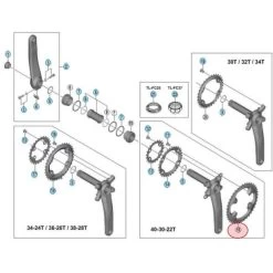 Plateau Extérieur Shimano Deore XT FC-M8000 - 40 Dents