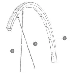 Rayons Mavic Kyrium Disc 9mm 289mm X12